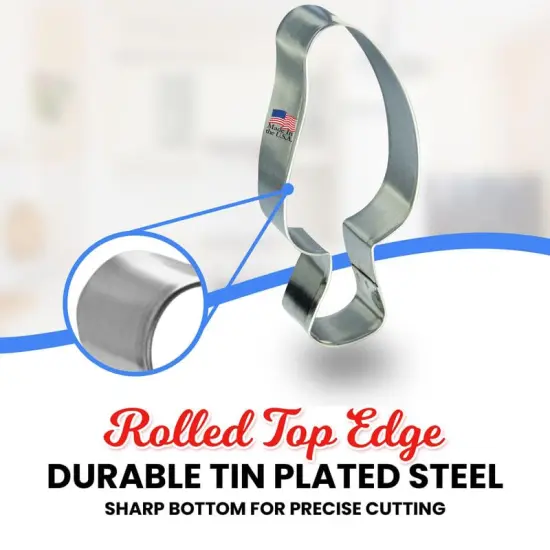 CookieCutter.Com Brand Morel Mushroom Cookie Cutter 4 in B0994, Tin Plate Steel, Handmade in USA {4}