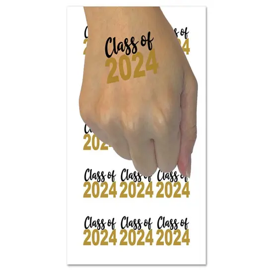 Class of 2023 Graduation Temporary Tattoo Water Resistant Fake Body Art Set Collection (1 Sheet) {1}