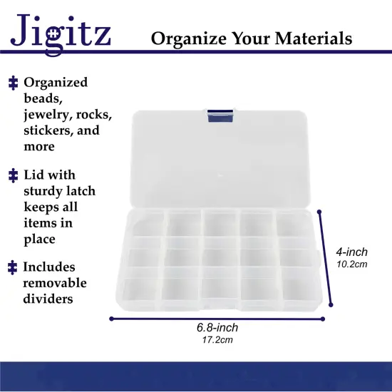 Jigitz Plastic Jewelry Organizer Box 8pk Plastic Organizer Box with Dividers {4}