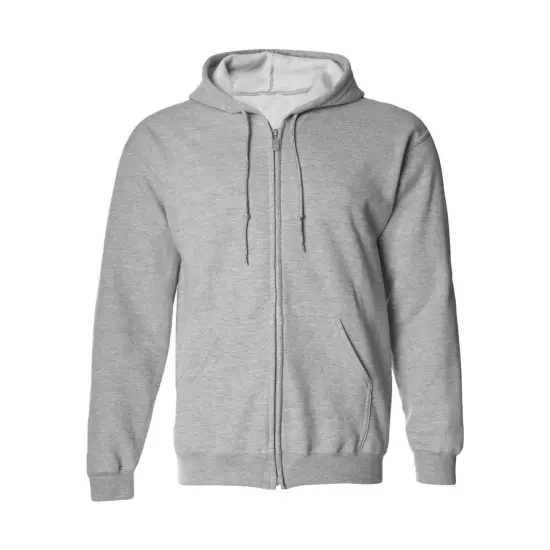 Gildan&reg; Classic Fit Full-Zip Long Sleeve Hooded Sweatshirt Sport grey {2}