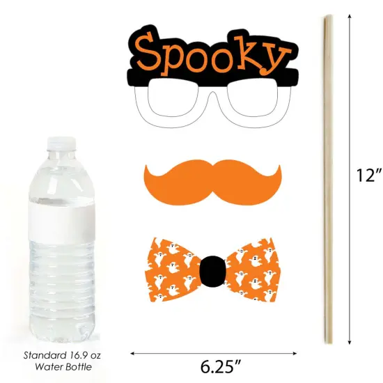 Big Dot of Happiness Spooky Ghost - Halloween Party Photo Booth Props Kit - 20 Count {6}
