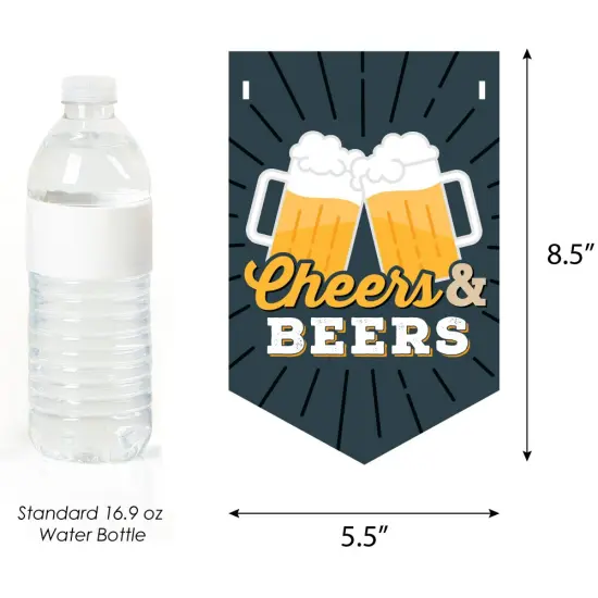 Big Dot of Happiness Cheers and Beers Happy Birthday - Birthday Party Bunting Banner - Birthday Party Decorations - Happy Birthday {3}