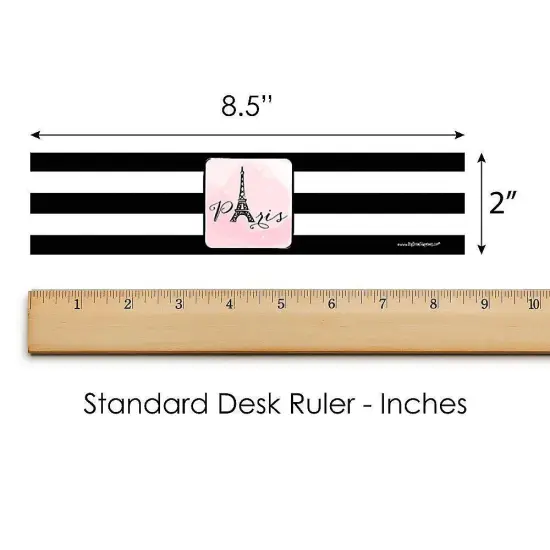 Big Dot of Happiness Paris, Ooh La La - Paris Themed Baby Shower or Birthday Party Water Bottle Sticker Labels - Set of 20 {6}