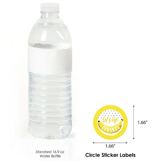 Big Dot of Happiness Let's Go Bananas - Tropical Party Circle Sticker Labels - 24 Count {4}