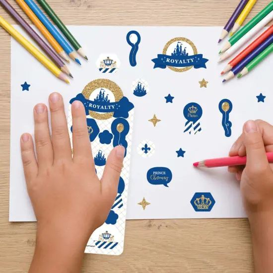 Big Dot of Happiness Royal Prince Charming - Birthday Party Favor Kids Stickers - 16 Sheets - 256 Stickers {7}