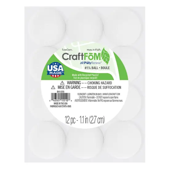 FloraCraft CraftFoM Ball 12/Pkg-1.1" {1}