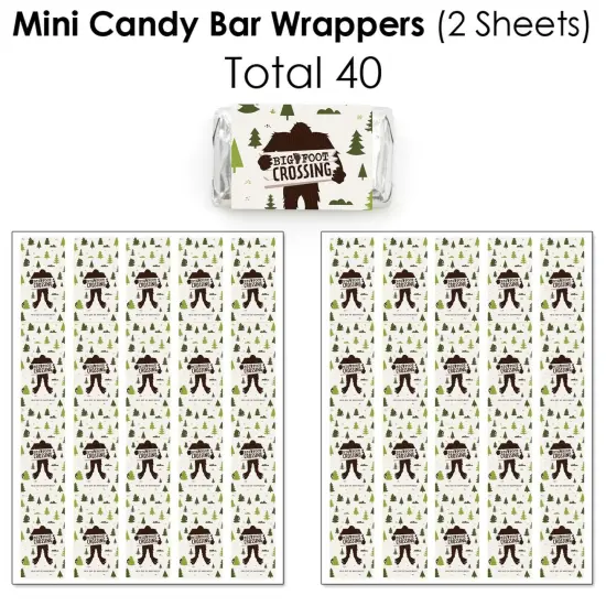 Big Dot of Happiness Sasquatch Crossing - Bigfoot Party or Birthday Party Candy Favor Sticker Kit - 304 Pieces {4}