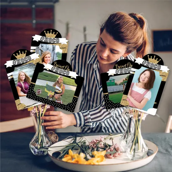 Big Dot of Happiness HOCO Dance - Homecoming Picture Centerpiece Sticks - Photo Table Toppers - 15 Pieces {3}