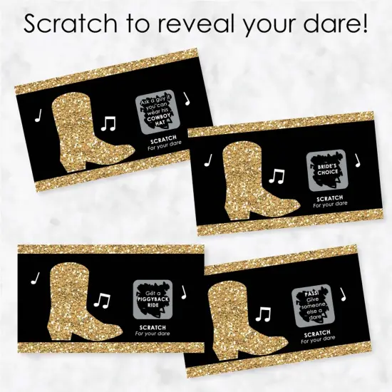 Big Dot of Happiness Nash Bash - Nashville Bachelorette Party Game Scratch Off Dare Cards - 22 Count {4}