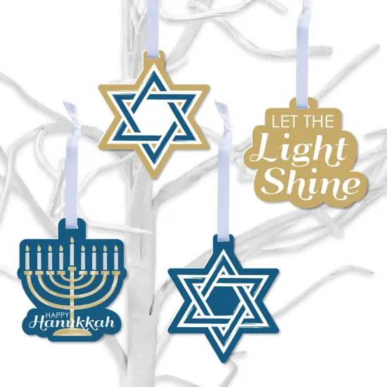 Big Dot of Happiness Happy Hanukkah - Chanukah Holiday Decorations - Tree Ornaments - Set of 12 {1}