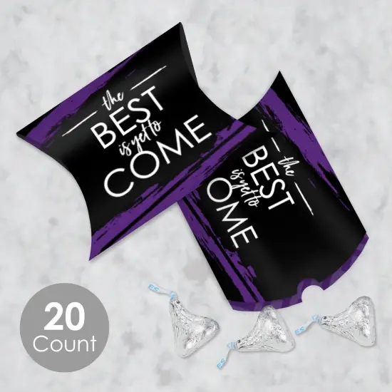 Big Dot of Happiness Purple Grad - Best is Yet to Come - Favor Gift Boxes - Purple Graduation Party Petite Pillow Boxes - Set of 20 {3}