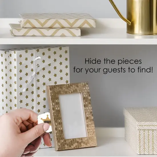 Big Dot of Happiness Western Hoedown - Wild West Cowboy Party Scavenger Hunt - 1 Stand and 48 Game Pieces - Hide and Find Game {4}