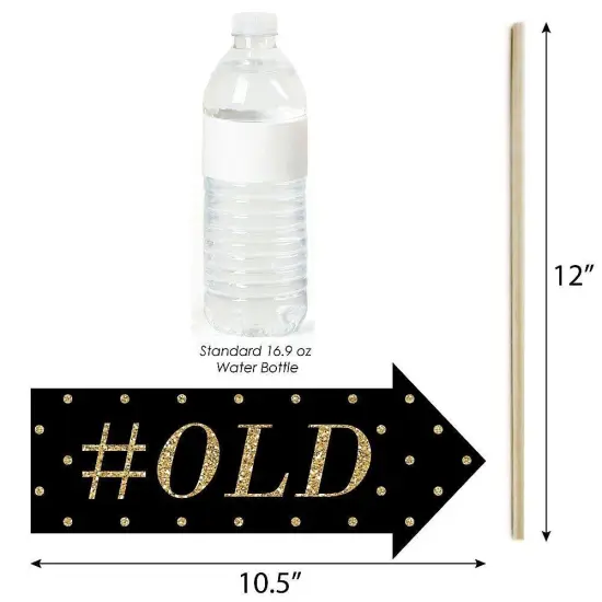 Big Dot of Happiness Funny Chic 80th Birthday - Pink, Black and Gold - Birthday Party Photo Booth Props Kit - 10 Piece {4}