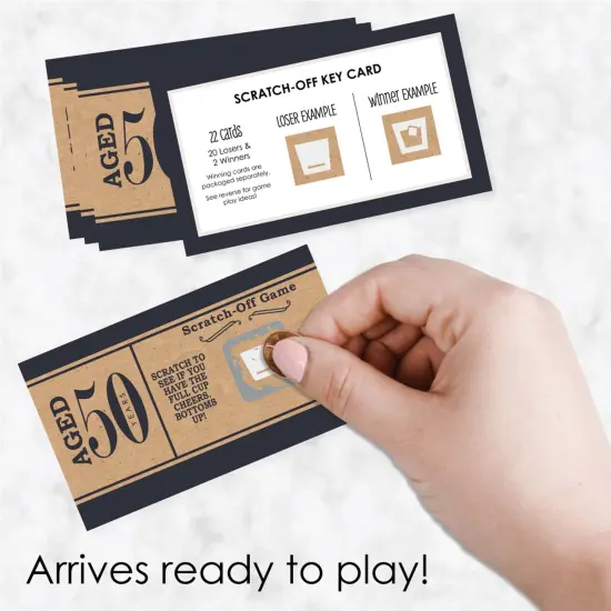 Big Dot of Happiness 50th Milestone Birthday - Birthday Party Game Scratch Off Cards - 22 Count {3}