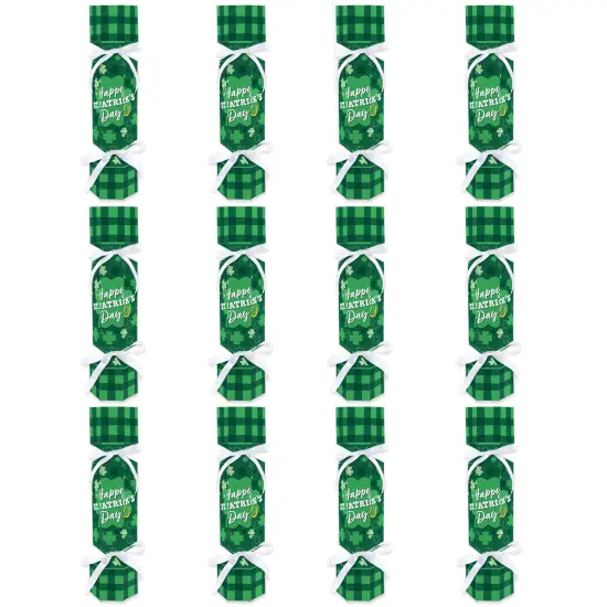 Big Dot of Happiness Shamrock St. Patrick's Day - No Snap Saint Paddy&rsquo;s Day Party Table Favors - DIY Cracker Boxes - Set of 12 {6}