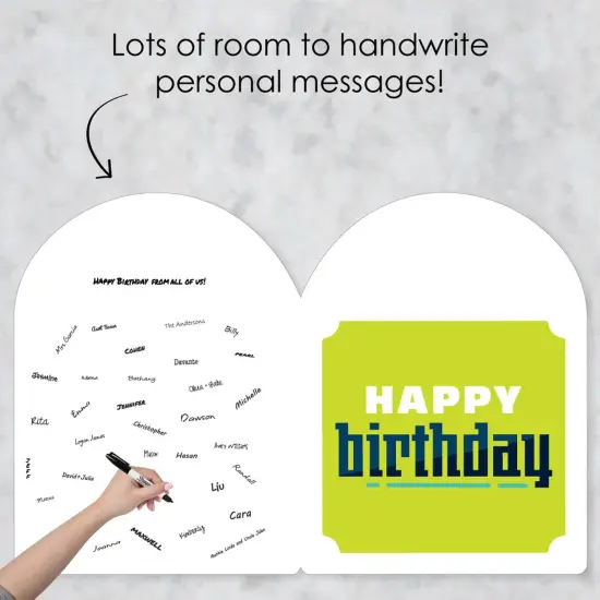 Big Dot of Happiness Boy 13th Birthday - Happy Official Teenager Birthday Giant Greeting Card - Big Shaped Jumborific Card {4}