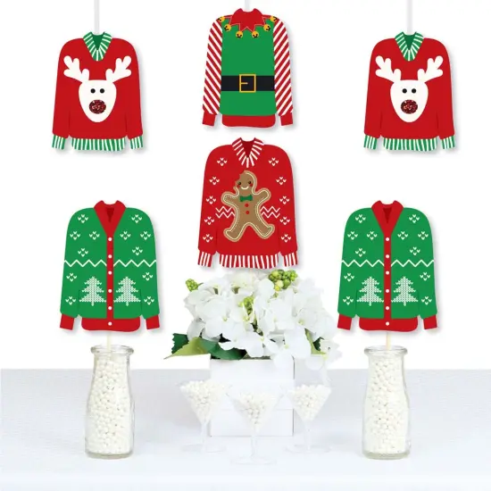 Big Dot of Happiness Ugly Sweater - Sweater Decorations DIY Holiday and Christmas Party Essentials - Set of 20 {1}