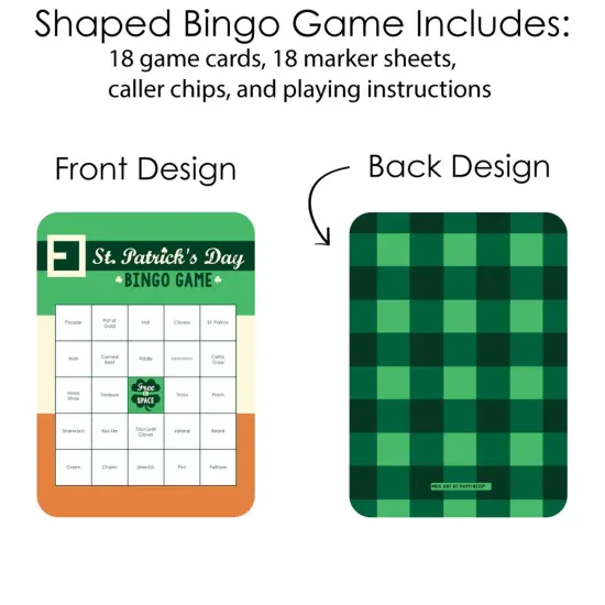 Big Dot of Happiness St. Patrick's Day - Bar Bingo Cards and Markers - Saint Paddy's Day Party Bingo Game - Set of 18 {4}