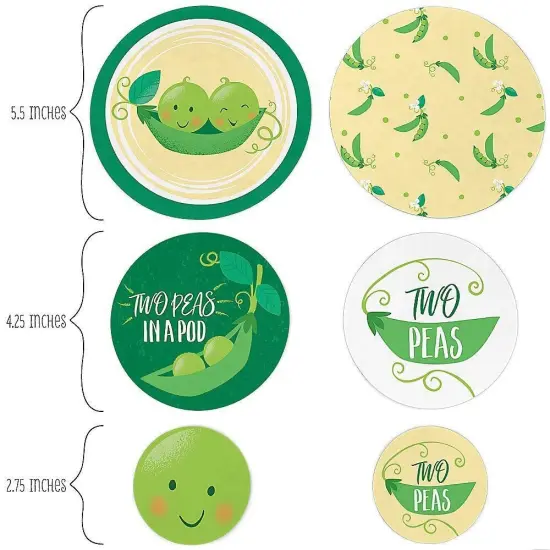 Big Dot of Happiness Double the Fun - Twins Two Peas in a Pod - Baby Shower Giant Circle Confetti - 1st Birthday Party D&eacute;cor - Large Confetti 27 Count {3}