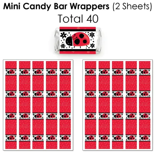 Big Dot of Happiness Happy Little Ladybug - Party Candy Favor Sticker Kit - 304 Pieces {4}