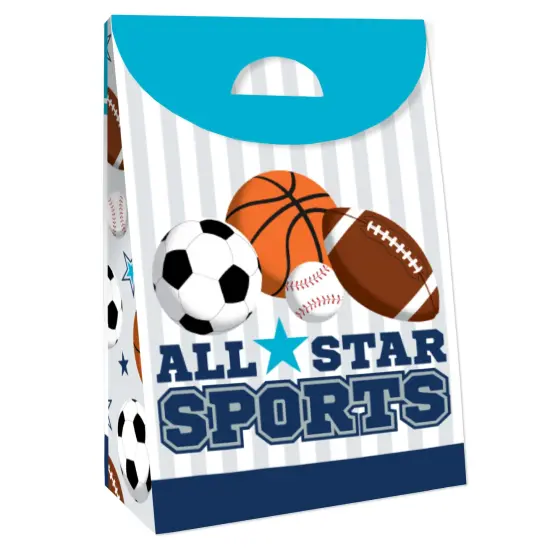 Big Dot of Happiness Go, Fight, Win - Sports - Baby Shower or Birthday Gift Favor Bags - Party Goodie Boxes - Set of 12 {4}