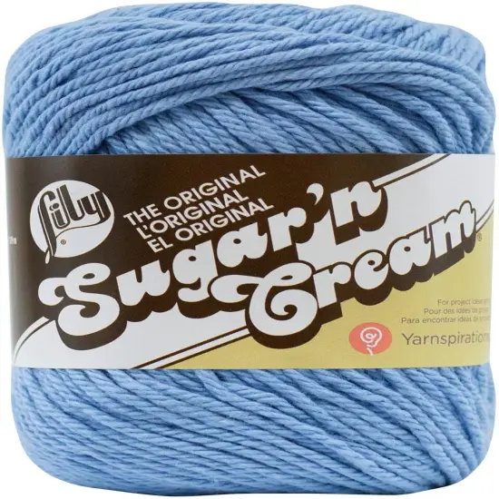 Lily Sugar'N Cream Light Blue Yarn - 6 Pack of 71g/2.5oz - Cotton - 4 Medium (Worsted) - 120 Yards - Knitting/Crochet {2}