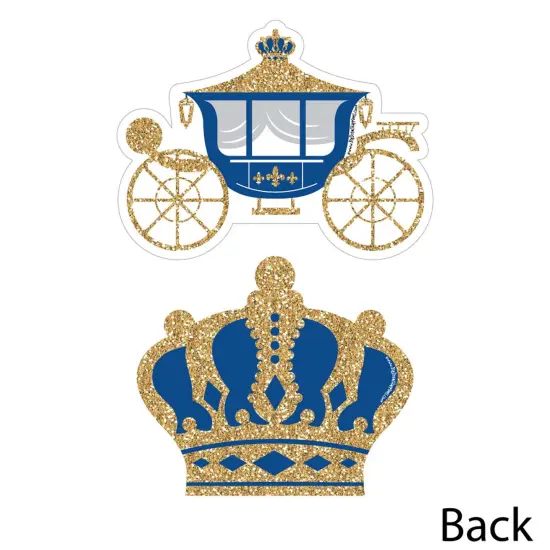 Big Dot of Happiness Royal Prince Charming - Crown & Carriage Decorations DIY Baby Shower or Birthday Party Essentials - Set of 20 {4}