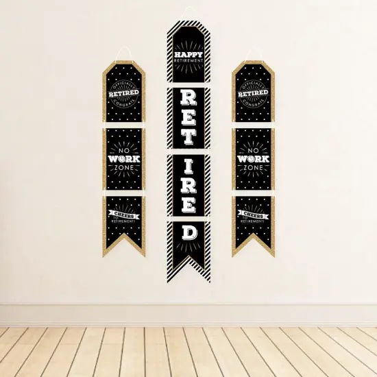 Big Dot of Happiness Happy Retirement - Hanging Vertical Paper Door Banners - Retirement Party Wall Decoration Kit - Indoor Door Decor {4}