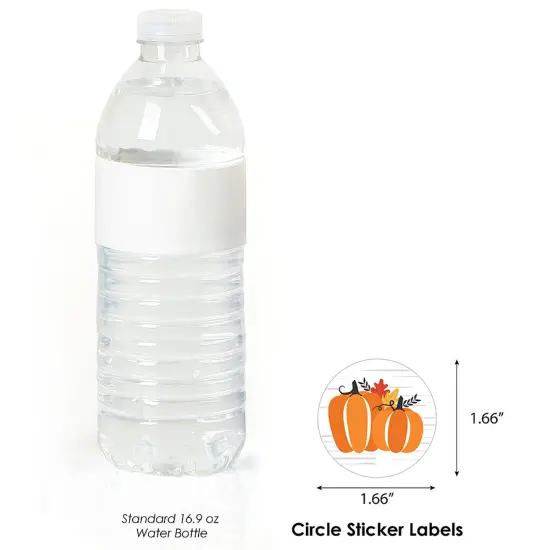 Big Dot of Happiness Fall Pumpkin - Halloween or Thanksgiving Party Circle Sticker Labels - 24 Count {4}