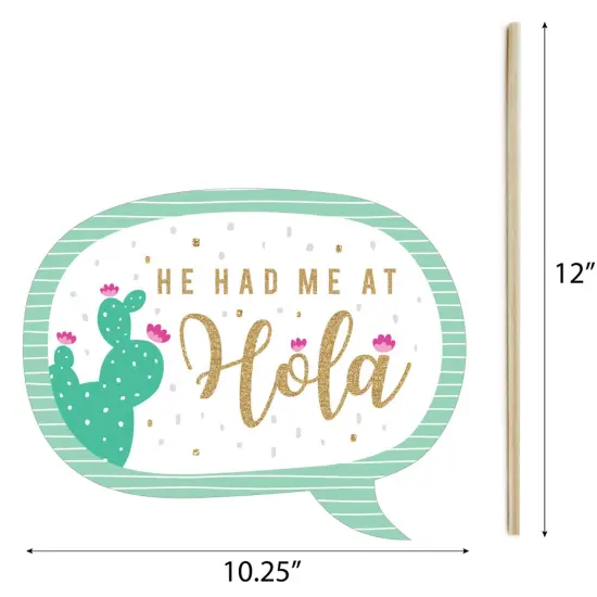 Big Dot of Happiness Final Fiesta - Last Fiesta Bachelorette Party Photo Booth Props Kit - 20 Count {7}