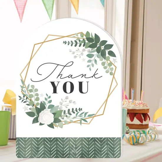 Big Dot of Happiness Boho Botanical - Greenery Thank You Giant Greeting Card - Big Shaped Jumborific Card - 16.5 x 22 inches {3}