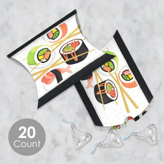 Big Dot of Happiness Let&rsquo;s Roll - Sushi - Favor Gift Boxes - Japanese Party Petite Pillow Boxes - Set of 20 {3}