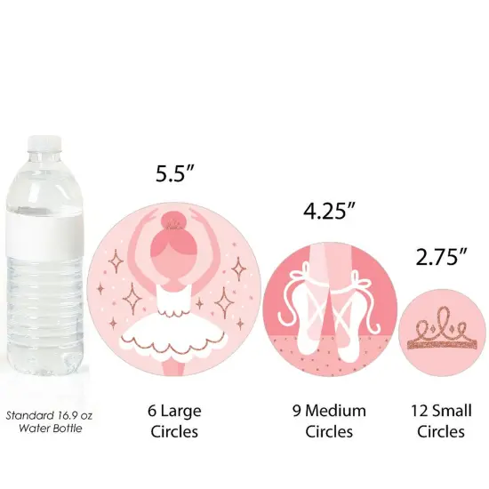 Big Dot of Happiness Tutu Cute Ballerina - Ballet Birthday Party or Baby Shower Giant Circle Confetti - Party Decorations - Large Confetti 27 Count {3}