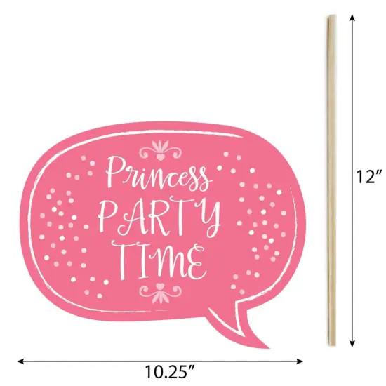Big Dot of Happiness Funny Little Princess Crown - Pink and Gold Princess Baby Shower or Birthday Party Photo Booth Props Kit - 10 Piece {6}