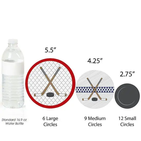 Big Dot of Happiness Shoots and Scores - Hockey - Baby Shower or Birthday Party Giant Circle Confetti - Party Decorations - Large Confetti 27 Count {4}