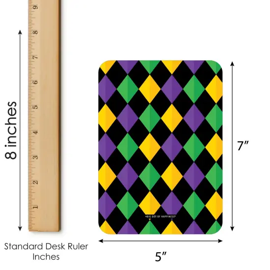 Big Dot of Happiness Colorful Mardi Gras Mask - Bingo Cards and Markers - Masquerade Party Bingo Game - Set of 18 {6}