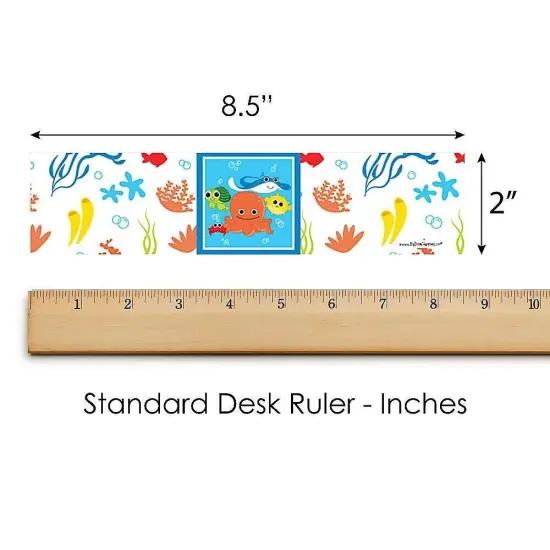 Big Dot of Happiness Under the Sea Critters - Baby Shower or Birthday Party Water Bottle Sticker Labels - Set of 20 {6}