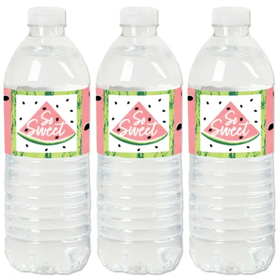 Big Dot of Happiness Sweet Watermelon - Fruit Party Water Bottle Sticker Labels - Set of 20 {1}