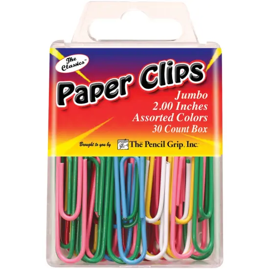 The Pencil Grip Jumbo Paperclips 2" 30/Pkg-Assorted {1}