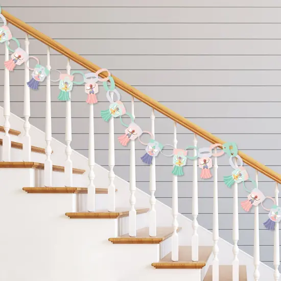 Big Dot of Happiness Let's Be Fairies - 90 Chain Links & 30 Paper Tassels Decoration Kit - Fairy Garden Birthday Party Paper Chains Garland - 21 feet {3}