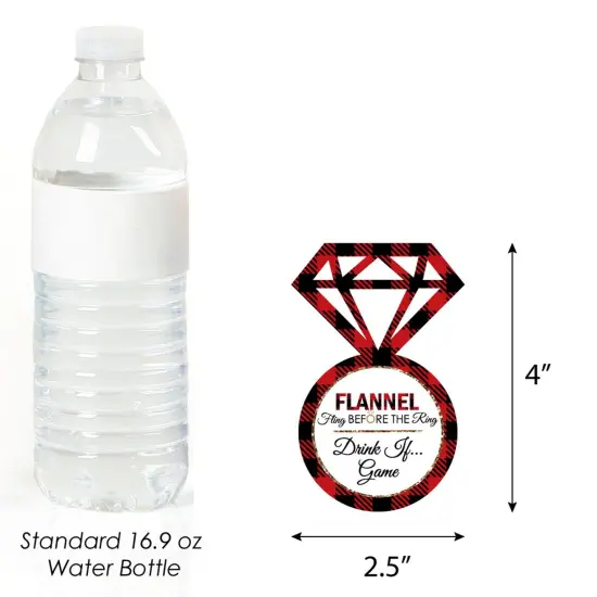 Big Dot of Happiness Drink If Game - Flannel Fling Before the Ring - Buffalo Plaid Bachelorette Party Game - 24 Count {4}