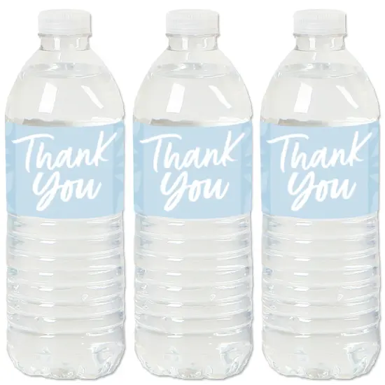 Big Dot of Happiness Dusty Blue Elegantly Simple - Guest Party Favors Water Bottle Sticker Labels - Set of 20 {1}