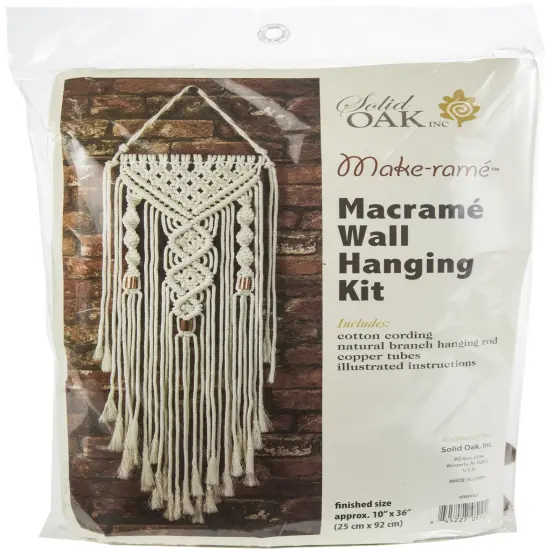 Solid Oak Macrame Wall Hanging Kit-Dual Spirals {1}