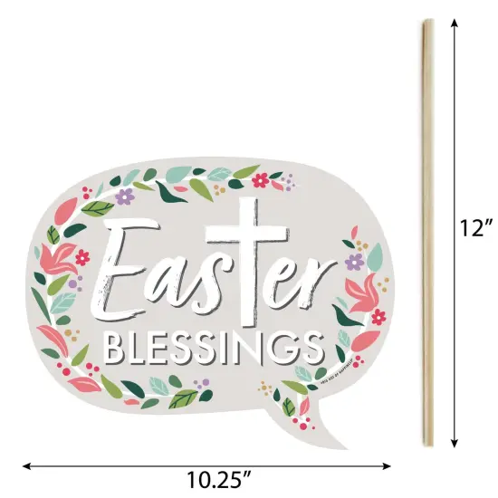 Big Dot of Happiness Funny Religious Easter - Christian Holiday Party Photo Booth Props Kit - 10 Piece {6}