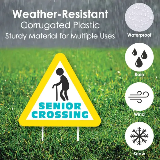 Big Dot of Happiness You're How Old - Senior Moments - Yard Sign and Outdoor Lawn Decorations - Funny Over The Hill Prank Yard Signs - Set of 8 {4}