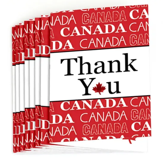 Big Dot of Happiness Canada Day - Canadian Party Thank You Cards (8 count) {3}