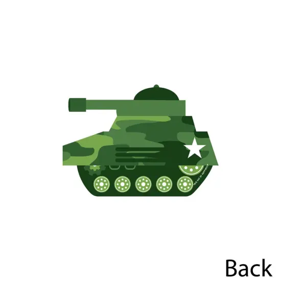 Big Dot of Happiness Camo Hero - Tank Decorations DIY Army Military Camouflage Party Essentials - Set of 20 {4}