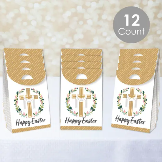 Big Dot of Happiness Religious Easter - Christian Holiday Gift Favor Bags - Party Goodie Boxes - Set of 12 {3}