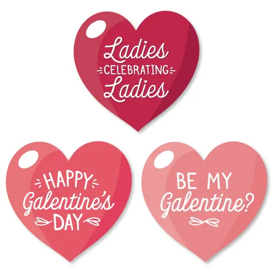 Big Dot of Happiness Happy Galentine's Day - DIY Shaped Valentine's Day Party Cut-Outs - 24 Count {1}