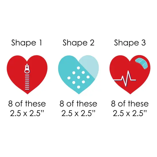 Big Dot of Happiness Happy Heartiversary - DIY Shaped CHD Awareness Cut-Outs - 24 Count {4}